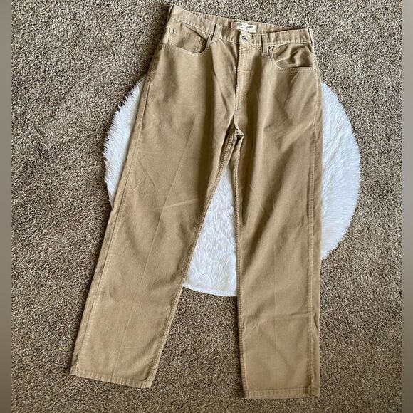 Levi’s 569 Vintage Corduroy Pants Loose Straight Fit Tan Y2K Mens Size 34x34 - Picture 1 of 9